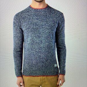 SWEATER. NEW PENFIELD. Mens GERING Two Tone Melange NAVY Crew. Sz L